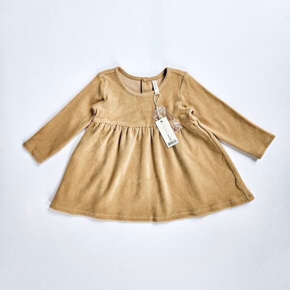 NWT Quincy Mae Velour Honey Longsleeve Dress Size 12-18M - Picture 2 of 7
